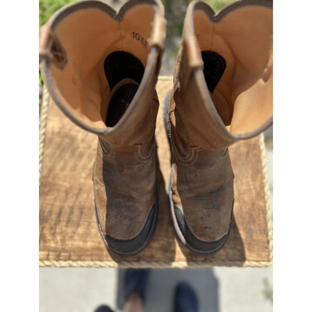 Ariat Work Waterproof Composite Toe Pull On Boots Men's 10EE Brown EH ASTM F2413